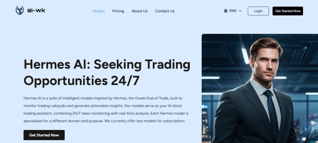 Poster of Hermes AI, an ai work model for AI-Powered Market News Monitor